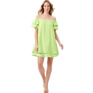 Trina Turk Piper Off-Shoulder Ruffle Mini Dress in Palma Size XS